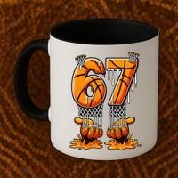 Basketball Drip 67 Six Seven Funny 6-7 Gen Alpha Meme Coffee Mug thumb 2