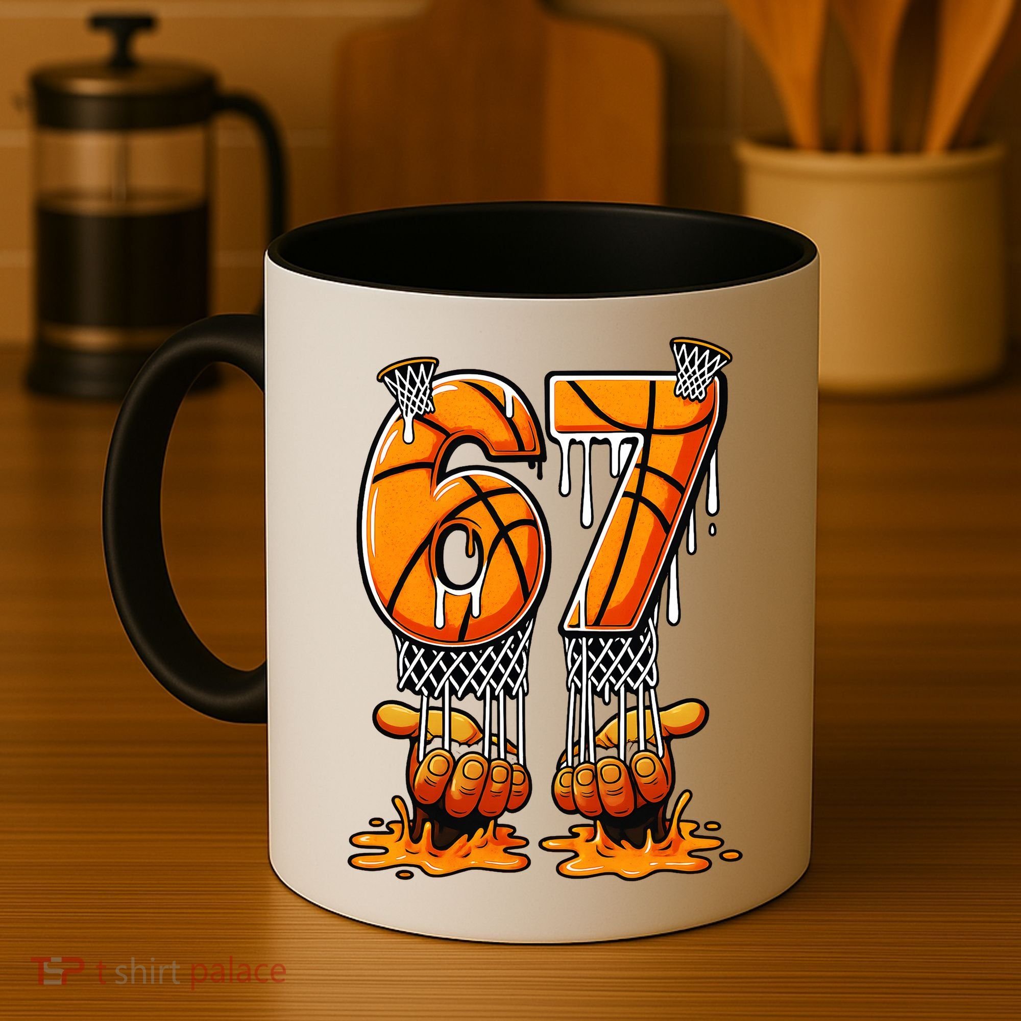 Basketball Drip 67 Six Seven Funny 6-7 Gen Alpha Meme Coffee Mug