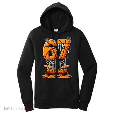 Basketball Drip 67 Six Seven Funny 6-7 Gen Alpha Meme Women's Hoodie