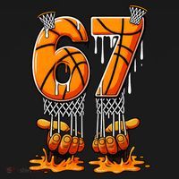 Basketball Drip 67 Six Seven Funny 6-7 Gen Alpha Meme Women's Hoodie thumb 2