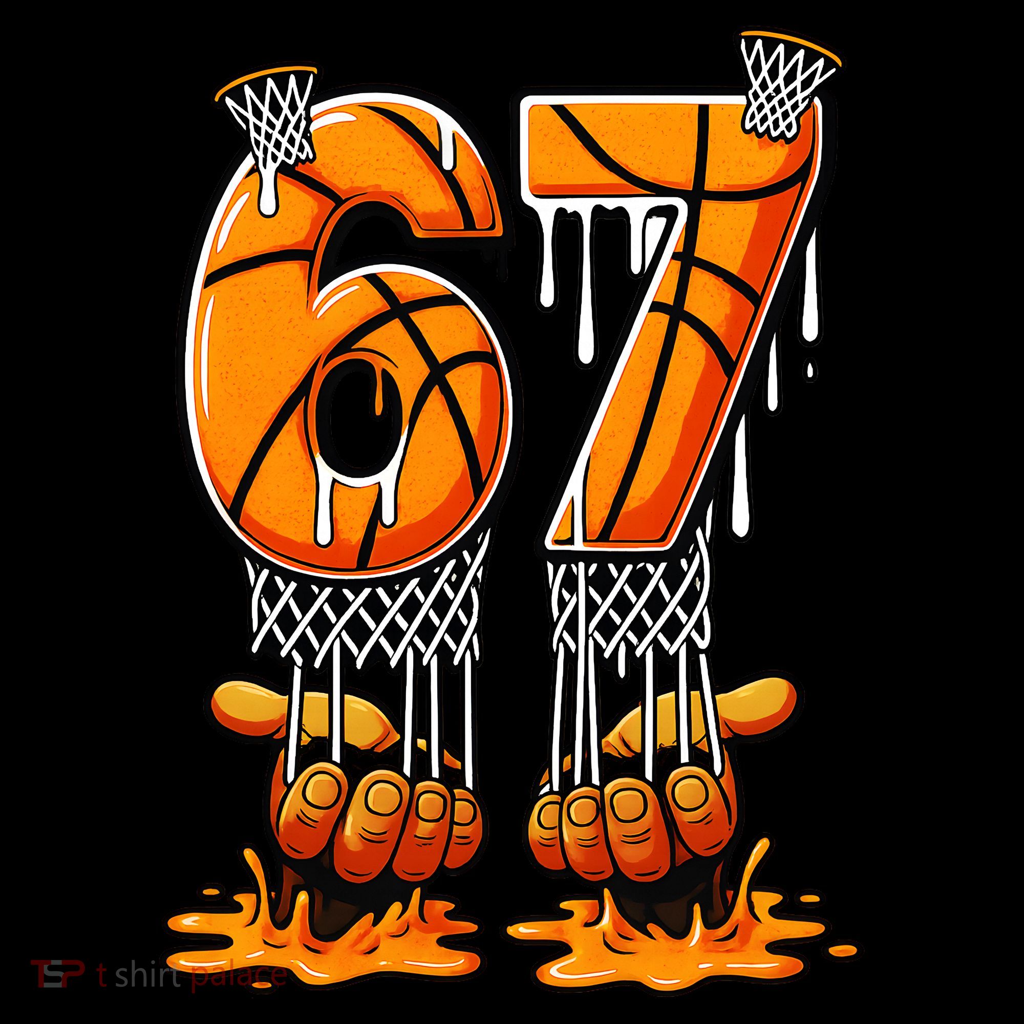 Basketball Drip 67 Six Seven Funny 6-7 Gen Alpha Meme Women's Hoodie