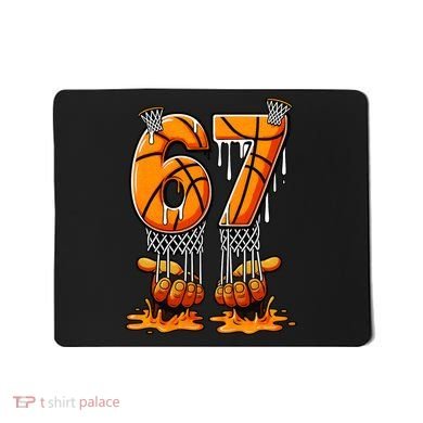 Basketball Drip 67 Six Seven Funny 6-7 Gen Alpha Meme Mousepad