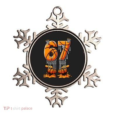 Basketball Drip 67 Six Seven Funny 6-7 Gen Alpha Meme Ornament