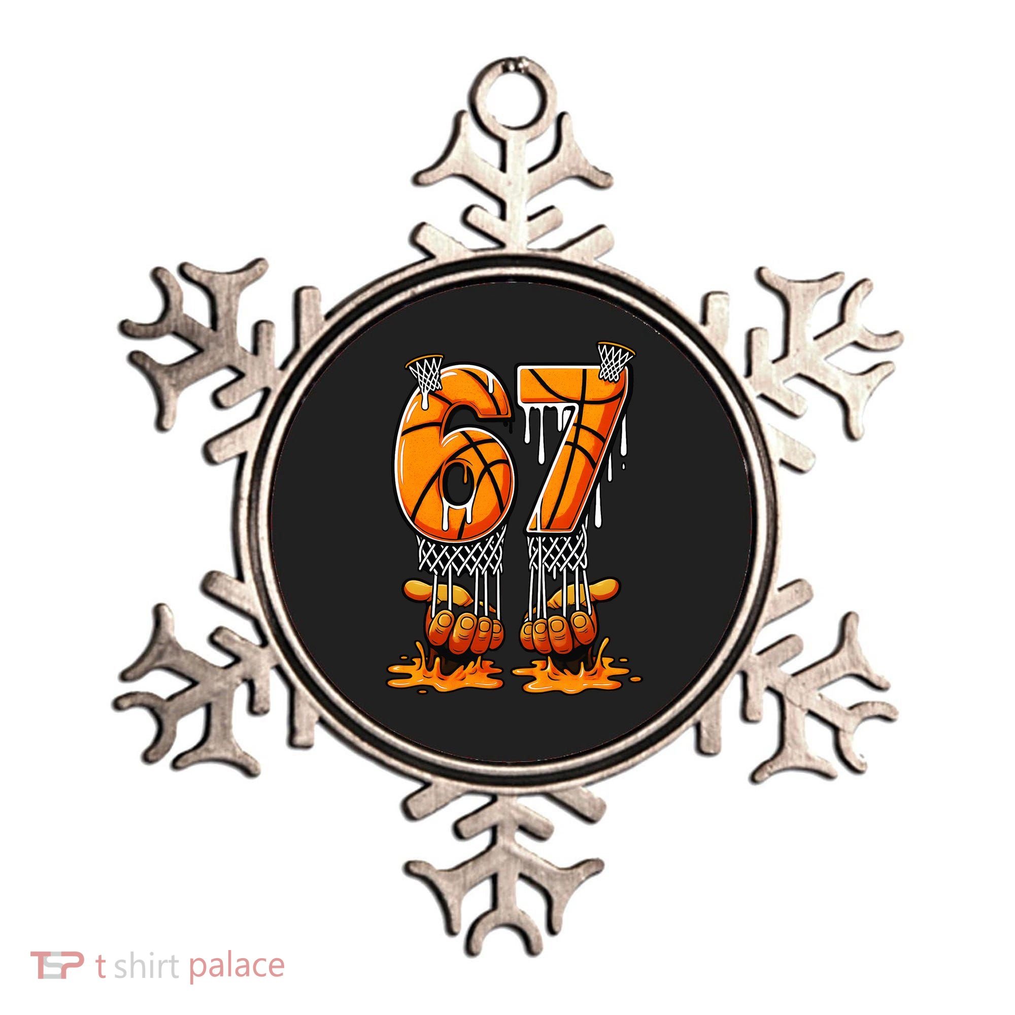 Basketball Drip 67 Six Seven Funny 6-7 Gen Alpha Meme Ornament