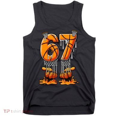 Basketball Drip 67 Six Seven Funny 6-7 Gen Alpha Meme Tank Top