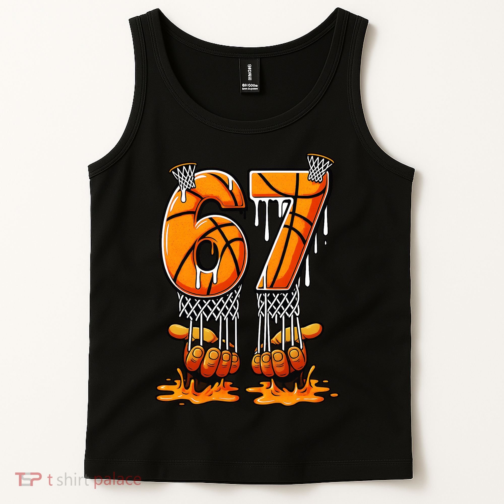 Basketball Drip 67 Six Seven Funny 6-7 Gen Alpha Meme Tank Top