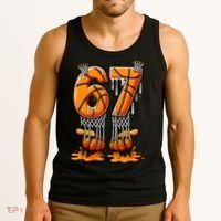 Basketball Drip 67 Six Seven Funny 6-7 Gen Alpha Meme Tank Top thumb 3