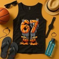 Basketball Drip 67 Six Seven Funny 6-7 Gen Alpha Meme Tank Top thumb 4