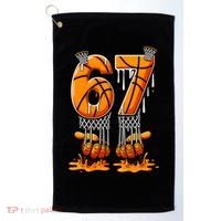 Basketball Drip 67 Six Seven Funny 6-7 Gen Alpha Meme Golf Towel thumb 0