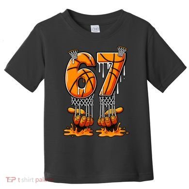 Basketball Drip 67 Six Seven Funny 6-7 Gen Alpha Meme Toddler T-Shirt
