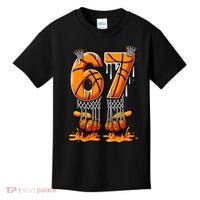 Basketball Drip 67 Six Seven Funny 6-7 Gen Alpha Meme Kids T-Shirt thumb 0