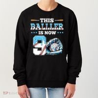 Baseball Drip 9th Birthday Party Boy Sport Fan 9 Years Old  Women's Sweatshirt thumb 0