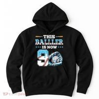 Baseball Drip 9th Birthday Party Boy Sport Fan 9 Years Old  Hoodie thumb 0