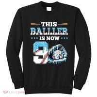 Baseball Drip 9th Birthday Party Boy Sport Fan 9 Years Old  Sweatshirt thumb 0