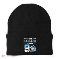 Baseball Drip 9th Birthday Party Boy Sport Fan 9 Years Old  Beanie thumb 0