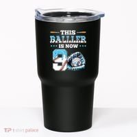 Baseball Drip 9th Birthday Party Boy Sport Fan 9 Years Old  Tumbler thumb 0