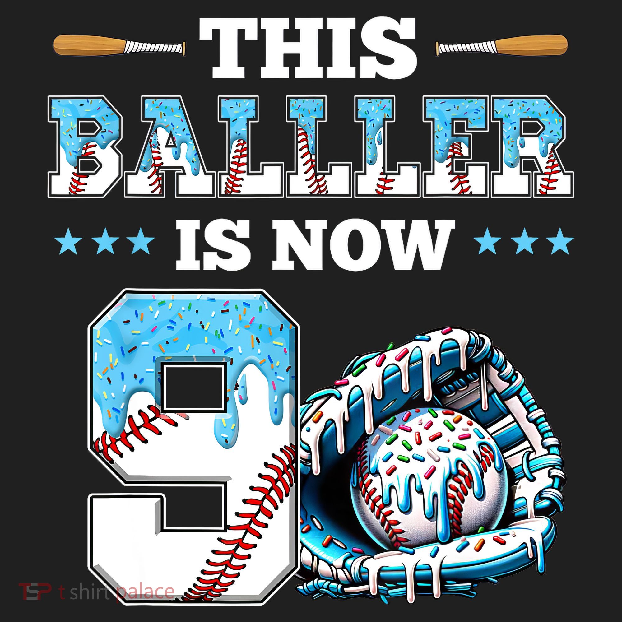 Baseball Drip 9th Birthday Party Boy Sport Fan 9 Years Old  Tumbler