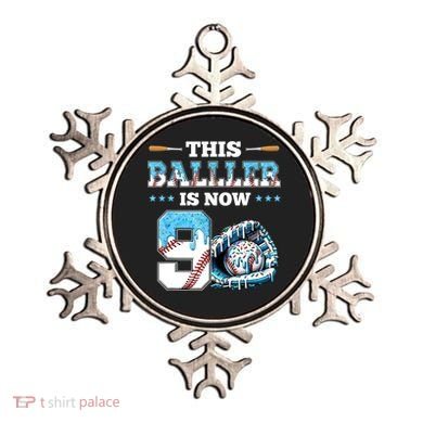 Baseball Drip 9th Birthday Party Boy Sport Fan 9 Years Old  Ornament
