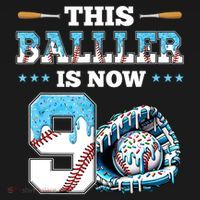 Baseball Drip 9th Birthday Party Boy Sport Fan 9 Years Old  Women's Tank Top thumb 5