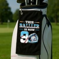 Baseball Drip 9th Birthday Party Boy Sport Fan 9 Years Old  Golf Towel thumb 2