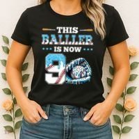 Baseball Drip 9th Birthday Party Boy Sport Fan 9 Years Old  Women's T-Shirt thumb 2