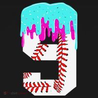 Baseball Drip 9 Year Old 9th Birthday Jersey Number 9 Women's Tank Top thumb 5