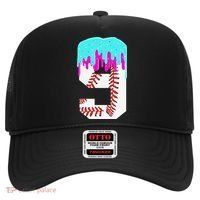 Baseball Drip 9 Year Old 9th Birthday Jersey Number 9 Hat thumb 0
