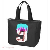 Baseball Drip 9 Year Old 9th Birthday Jersey Number 9 Tote Bag thumb 3