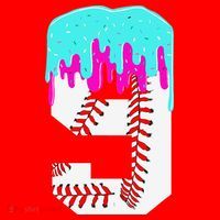 Baseball Drip 9 Year Old 9th Birthday Jersey Number 9 Santa Hat thumb 1