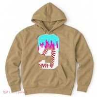 Baseball Drip 9 Year Old 9th Birthday Jersey Number 9 Hoodie thumb 0