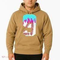 Baseball Drip 9 Year Old 9th Birthday Jersey Number 9 Hoodie thumb 2