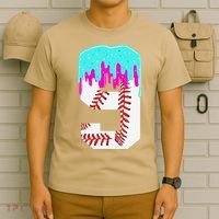 Baseball Drip 9 Year Old 9th Birthday Jersey Number 9 T-Shirt thumb 6