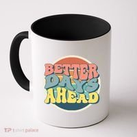 Better Days Ahead Retro Sunset Coffee Mug thumb 0