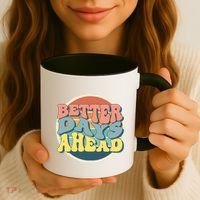 Better Days Ahead Retro Sunset Coffee Mug thumb 3