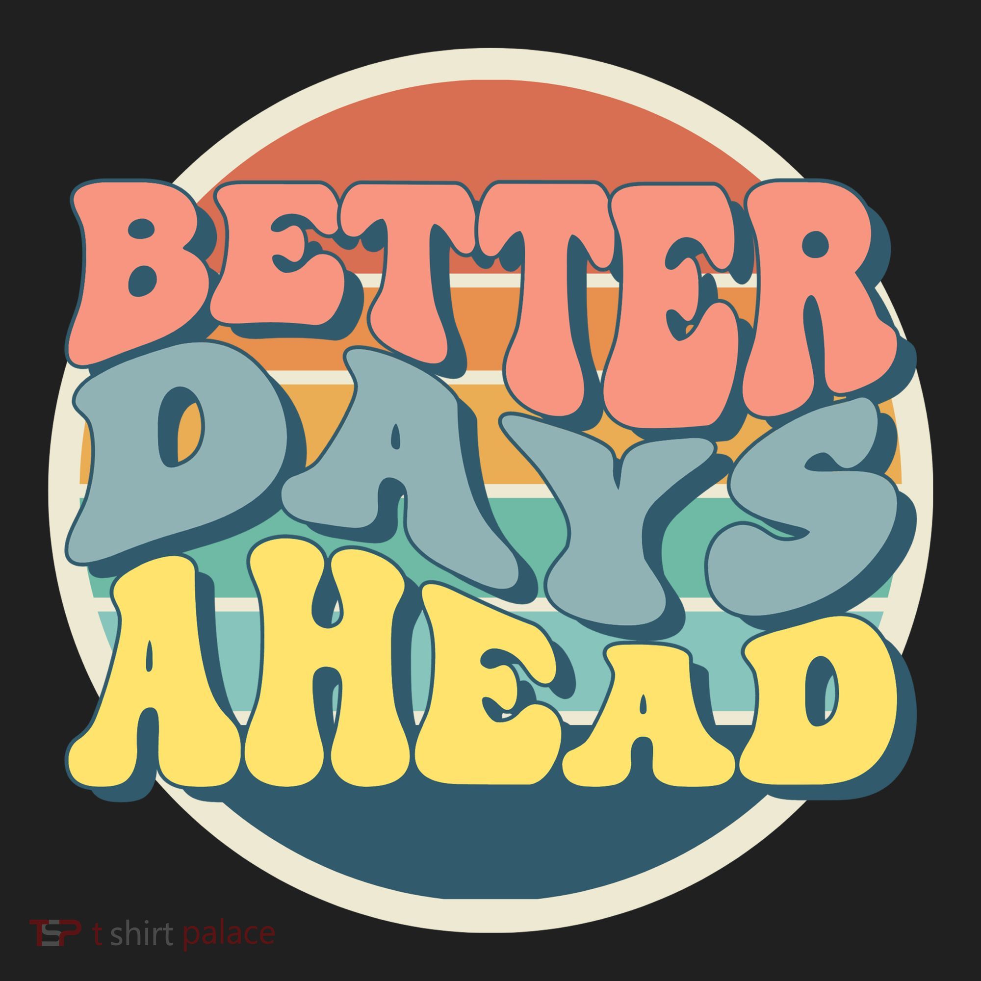 Better Days Ahead Retro Sunset Golf Towel