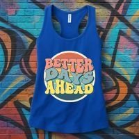 Better Days Ahead Retro Sunset Women's Tank Top thumb 3