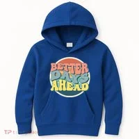 Better Days Ahead Retro Sunset Kids Hoodie thumb 0