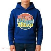 Better Days Ahead Retro Sunset Kids Hoodie thumb 4