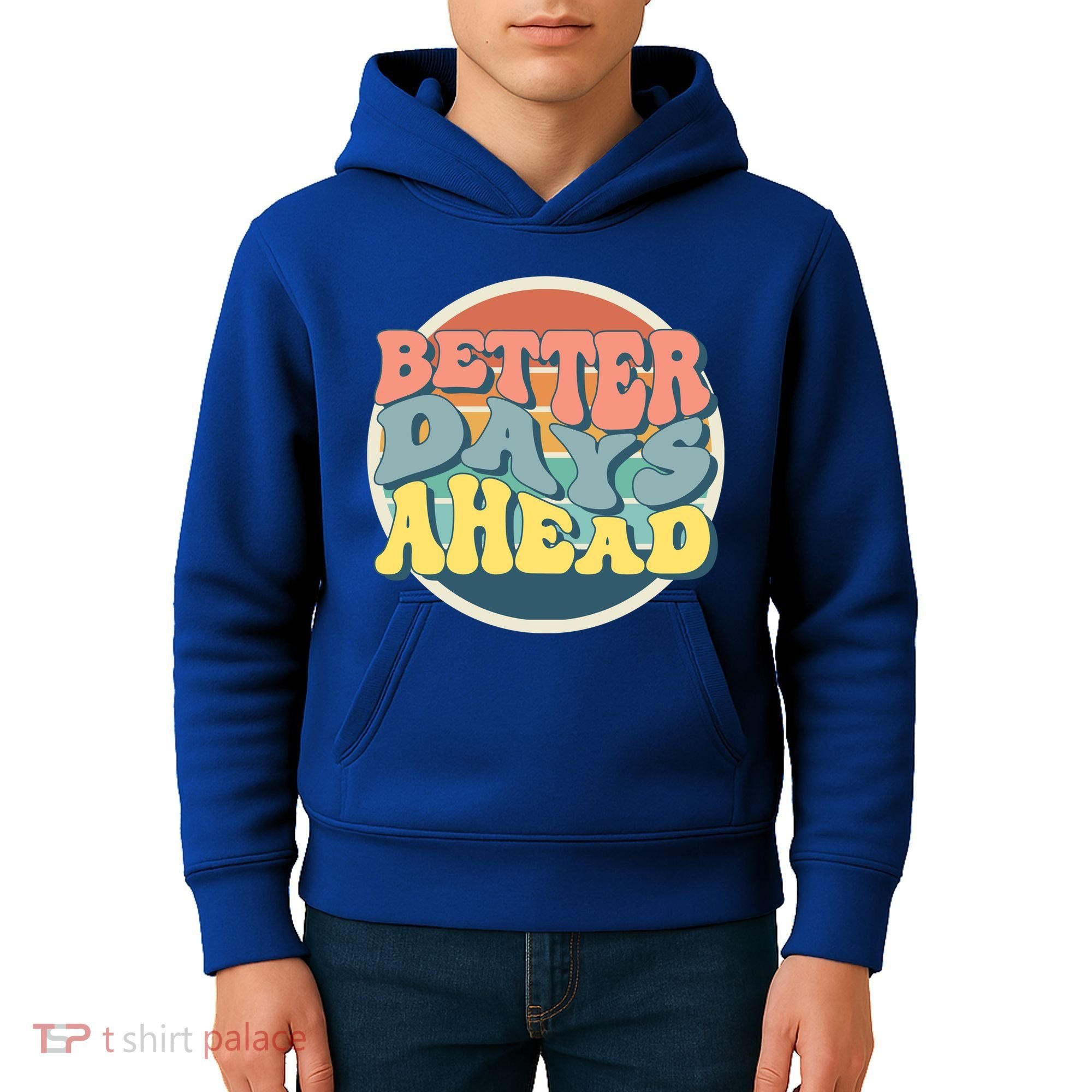 Better Days Ahead Retro Sunset Kids Hoodie