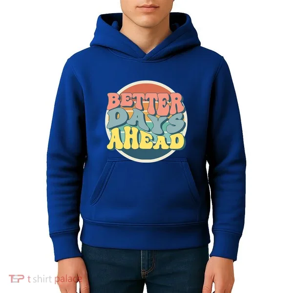 Better Days Ahead Retro Sunset Kids Hoodie