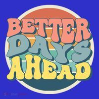 Better Days Ahead Retro Sunset Kids Hoodie thumb 5