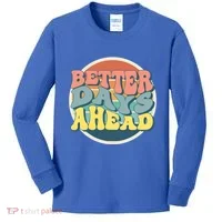 Better Days Ahead Retro Sunset Kids Long Sleeve Shirt thumb 0