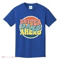 Better Days Ahead Retro Sunset Kids T-Shirt thumb 0