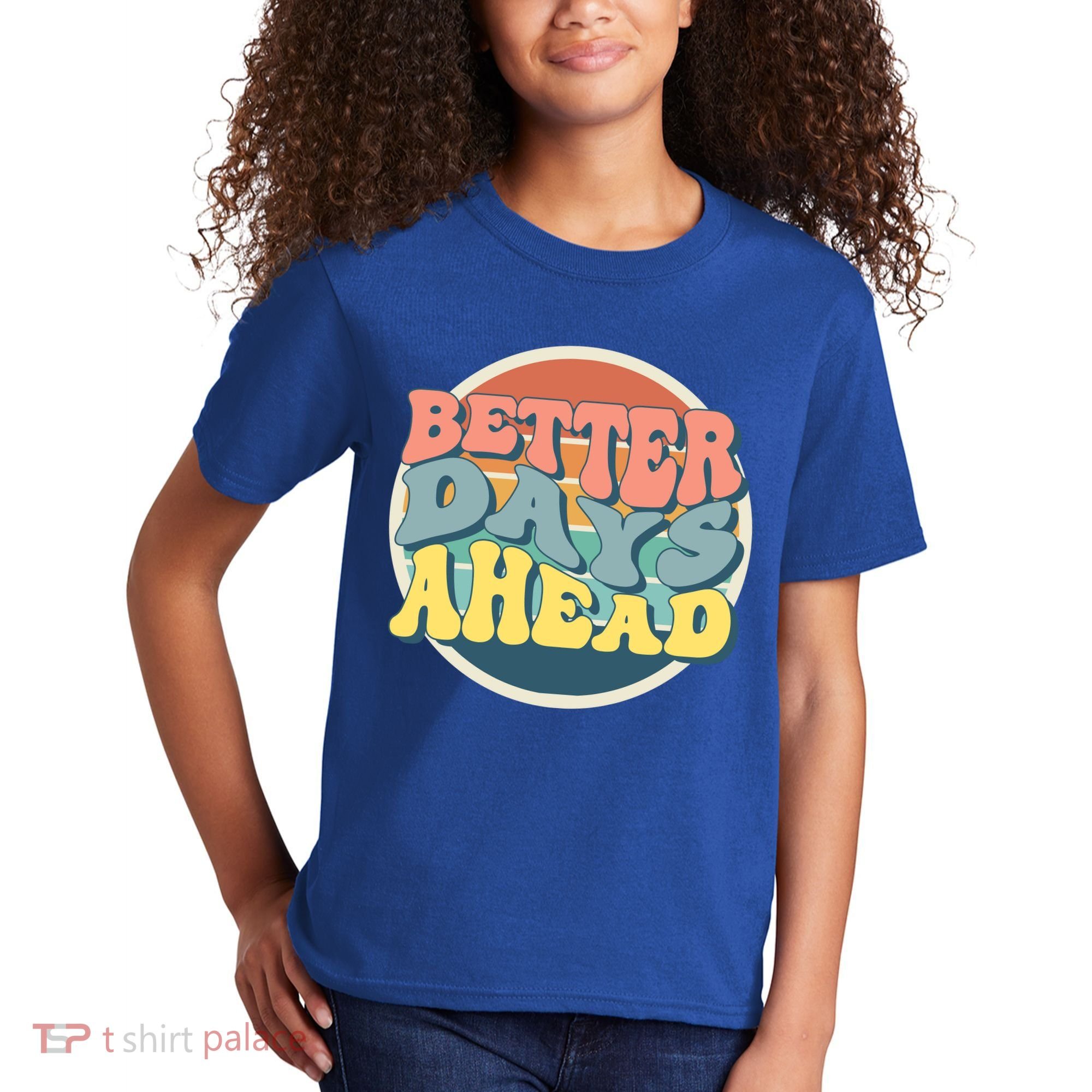 Better Days Ahead Retro Sunset Kids T-Shirt