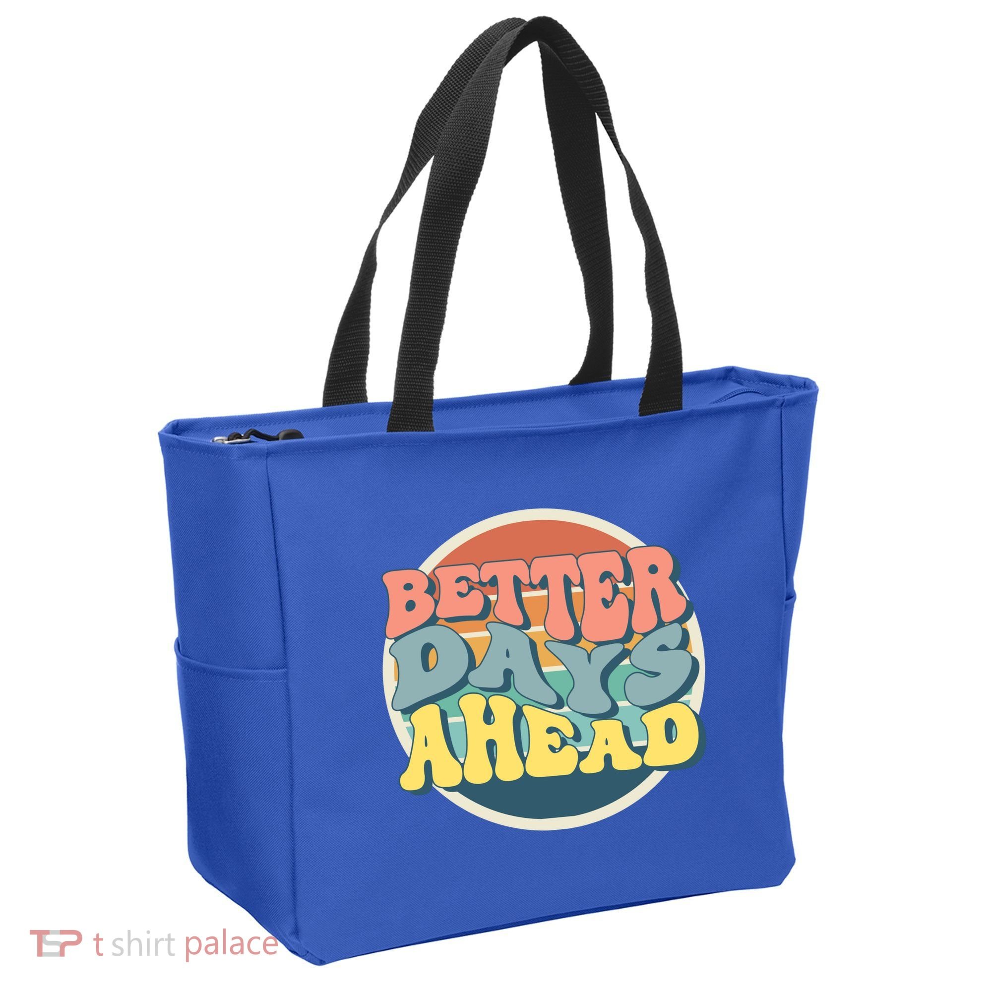 Better Days Ahead Retro Sunset Tote Bag