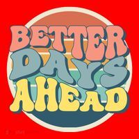 Better Days Ahead Retro Sunset Santa Hat thumb 1