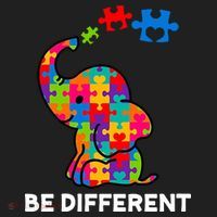 Be Different Autism Awareness Elephant Women's Sweatshirt thumb 2
