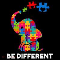 Be Different Autism Awareness Elephant Tote Bag thumb 4
