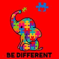 Be Different Autism Awareness Elephant Santa Hat thumb 1