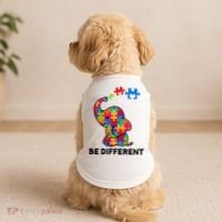 Be Different Autism Awareness Elephant Doggie Tank thumb 2